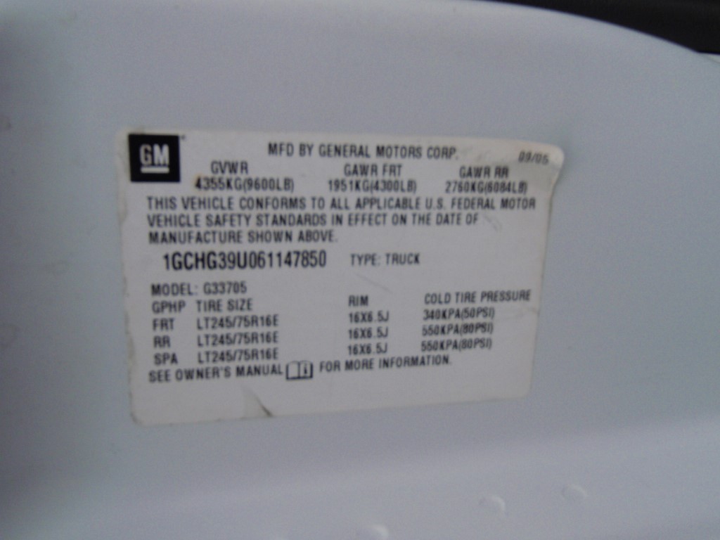 2006 CHEVROLET G3500 EXTENDED CARGO VAN 8819_P9180024-Medium