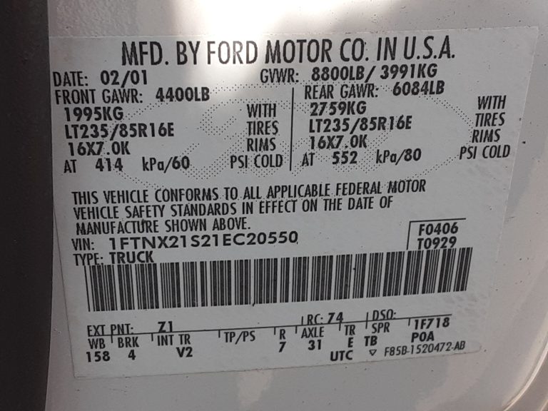 2001 Ford F-250 4×4 Pickup
