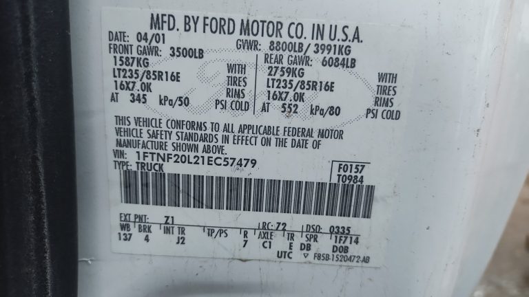 2001 Ford F250 Utility Truck